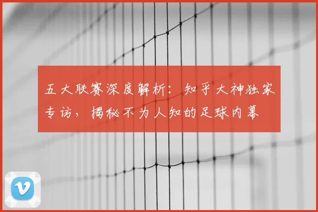 五大联赛深度解析:知乎大神独家专访,揭秘不为人知的足球内幕
